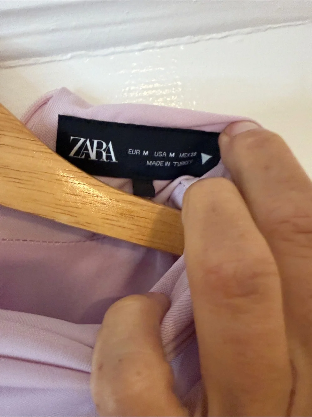 Zara lilac Draped midi dress